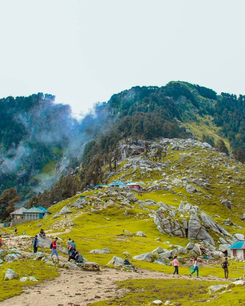 triund trek top view