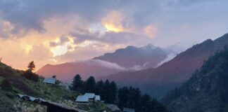 Sunset at Kheerganga Camps