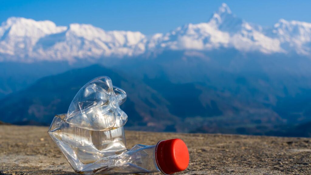 plastic bottle on hill stations