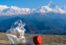 plastic bottle on hill stations