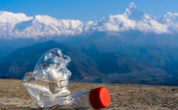 plastic bottle on hill stations